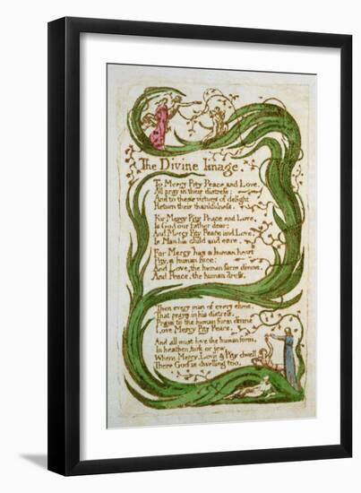 The Divine Image, from Songs of Innocence-William Blake-Framed Giclee Print
