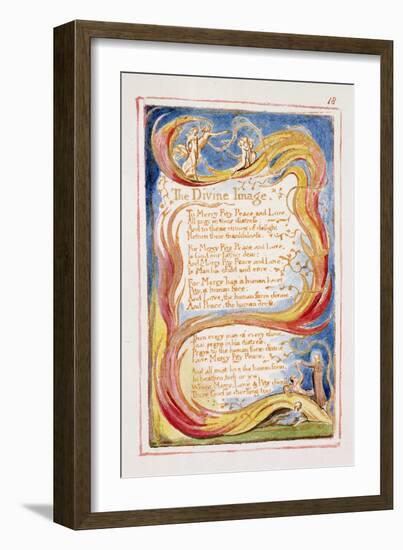 The Divine Image: Plate 18 from 'Songs of Innocence and of Experience' C.1815-26-William Blake-Framed Giclee Print