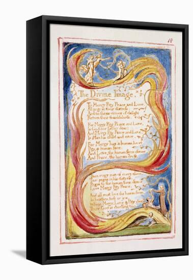 The Divine Image: Plate 18 from 'Songs of Innocence and of Experience' C.1815-26-William Blake-Framed Stretched Canvas