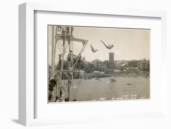 The Diving Tower and Harbour Pool, Manly, Sydney, New South Wales, Australia-null-Framed Photographic Print