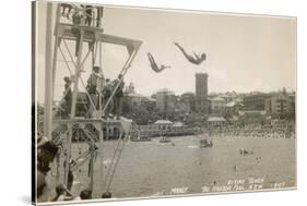 The Diving Tower and Harbour Pool, Manly, Sydney, New South Wales, Australia-null-Stretched Canvas