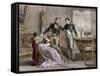The Divorce of Napoleon I and Josephine in 1809-Stefano Bianchetti-Framed Stretched Canvas