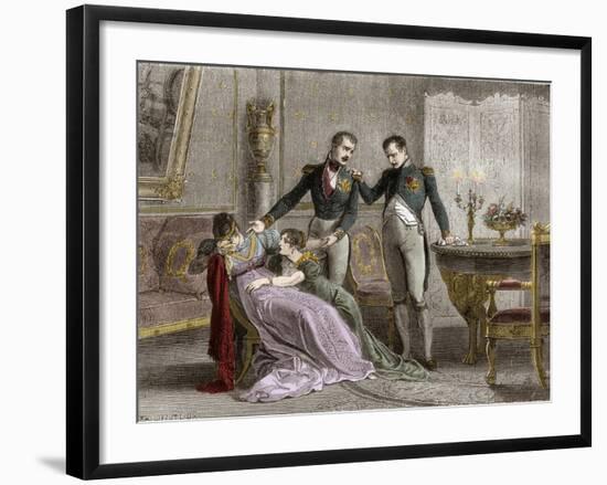 The Divorce of Napoleon I and Josephine in 1809-Stefano Bianchetti-Framed Giclee Print