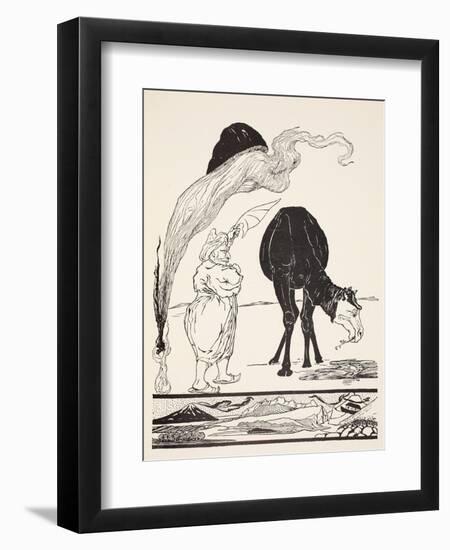 The Djinn in Charge of All Deserts Guiding the Magic with His Magic Fan-Rudyard Kipling-Framed Giclee Print