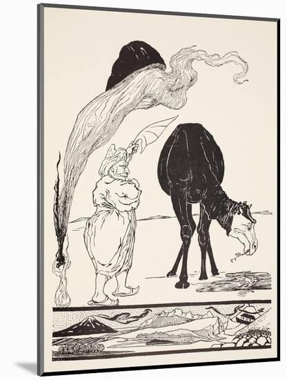 The Djinn in Charge of All Deserts Guiding the Magic with His Magic Fan-Rudyard Kipling-Mounted Giclee Print