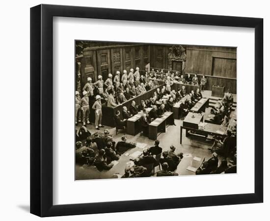 The Dock at the Nuremberg Trials. Front Row from Left: Hermann Goring-null-Framed Giclee Print