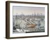 The Dock, Detail from Harbor and Park, Le Havre, France, Ca 1710, by Milcent, France, 18th Century-null-Framed Giclee Print