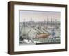 The Dock, Detail from Harbor and Park, Le Havre, France, Ca 1710, by Milcent, France, 18th Century-null-Framed Giclee Print