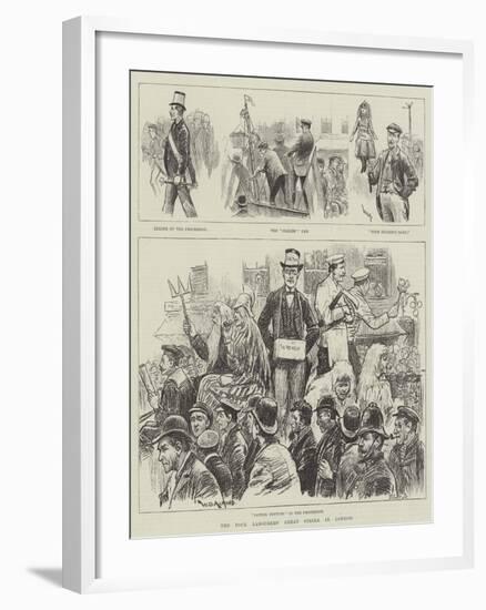 The Dock Labourers' Great Strike in London-William Douglas Almond-Framed Giclee Print
