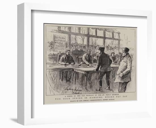 The Dock Strike in Hamburg, Strike Pay Day-null-Framed Giclee Print