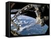 The Docked Space Shuttle Atlantis (STS-115) and a Soyuz Spacecraft-Stocktrek Images-Framed Stretched Canvas