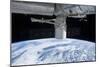 The Docking of Spacex Dragon to the International Space Station Above Earth-null-Mounted Photographic Print