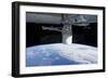 The Docking of Spacex Dragon to the International Space Station Above Earth-null-Framed Photographic Print