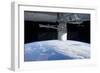 The Docking of Spacex Dragon to the International Space Station Above Earth-null-Framed Photographic Print