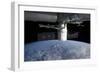 The Docking of Spacex Dragon to the International Space Station Above Earth-null-Framed Photographic Print