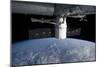 The Docking of Spacex Dragon to the International Space Station Above Earth-null-Mounted Photographic Print