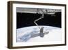 The Docking of Spacex Dragon to the International Space Station Above Earth-null-Framed Photographic Print