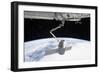 The Docking of Spacex Dragon to the International Space Station Above Earth-null-Framed Photographic Print