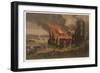 The Docks de la Villette Paris are Set Alight by the Communards During the Fighting-Sabatier-Framed Art Print