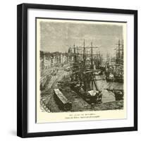 The Docks of Montreal, Quebec, Canada-null-Framed Premium Giclee Print