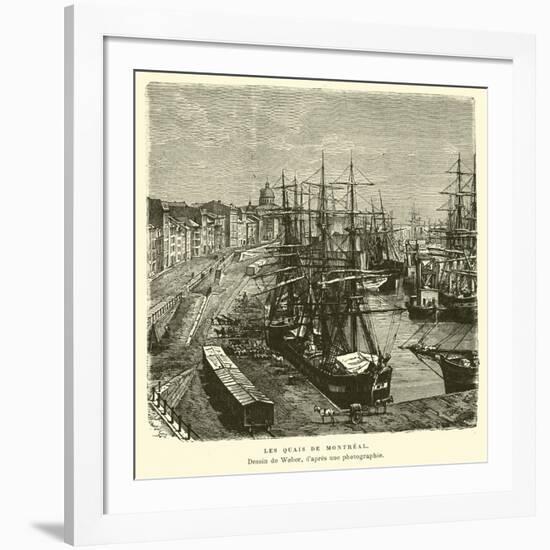 The Docks of Montreal, Quebec, Canada-null-Framed Giclee Print