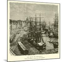 The Docks of Montreal, Quebec, Canada-null-Mounted Giclee Print