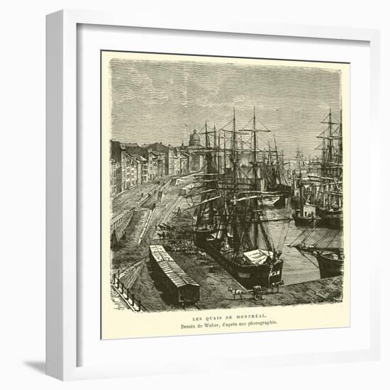 The Docks of Montreal, Quebec, Canada-null-Framed Giclee Print