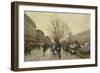 The Docks of Paris; Les Quais a Paris-Eugene Galien-Laloue-Framed Giclee Print