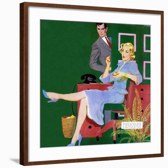 The Doctor's Downfall - Saturday Evening Post "Men at the Top", August 18, 1951 pg.24-Coby Whitmore-Framed Giclee Print
