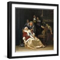 The Doctor's Visit-Frans van Elder Mieris-Framed Art Print