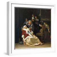 The Doctor's Visit-Frans van Elder Mieris-Framed Art Print