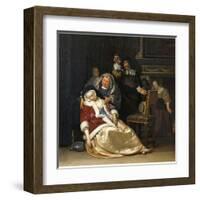 The Doctor's Visit-Frans van Elder Mieris-Framed Art Print