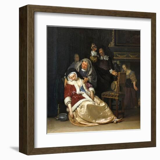 The Doctor's Visit-Frans van Elder Mieris-Framed Art Print