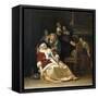The Doctor's Visit-Frans van Elder Mieris-Framed Stretched Canvas