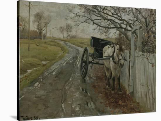 The Doctors Horse, 1888-Fritz Thaulow-Stretched Canvas