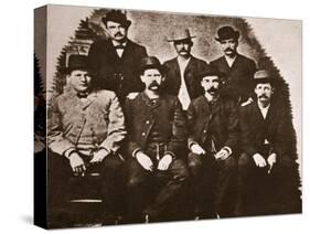 The Dodge City Peace Commission, June 1883 (Sepia Photo)-American Photographer-Stretched Canvas