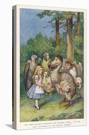 The Dodo Solemnly Presented the Thimble Saying "We Beg Your Acceptance of This Elegant Thimble"-John Tenniel-Stretched Canvas