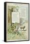 The Dog and the Wolf, from Fables by Jean de La Fontaine-Georges Fraipont-Framed Stretched Canvas