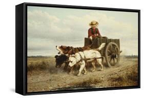 The Dog Cart-Henriette Ronner-Knip-Framed Stretched Canvas