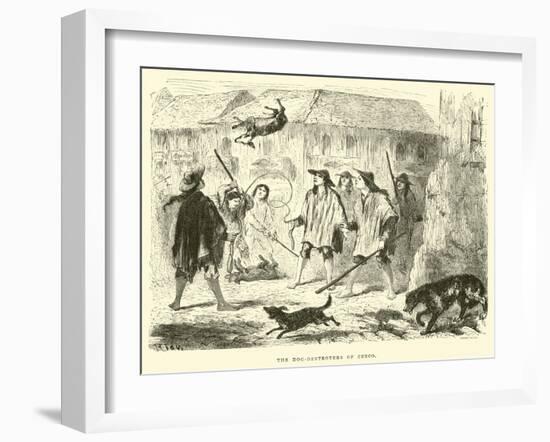 The Dog-Destroyers of Cuzco-Édouard Riou-Framed Giclee Print