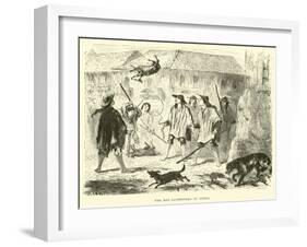 The Dog-Destroyers of Cuzco-Édouard Riou-Framed Giclee Print