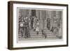 The Dog Question, No Admittance-Edward Killingworth Johnson-Framed Giclee Print