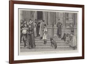 The Dog Question, No Admittance-Edward Killingworth Johnson-Framed Giclee Print