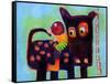 The Dog Sees It’s Tail-Susse Volander-Framed Stretched Canvas