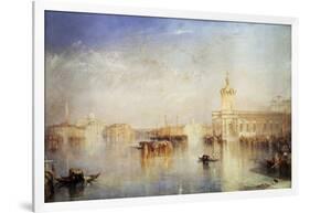 The Dogana, San Giorgio, Citella, from the Steps of the Europa, Venice, 1842-JMW Turner-Framed Giclee Print