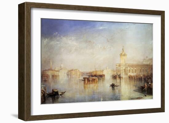 The Dogana, San Giorgio, Citella, from the Steps of the Europa, Venice, 1842-JMW Turner-Framed Giclee Print