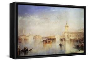 The Dogana, San Giorgio, Citella, from the Steps of the Europa, Venice, 1842-JMW Turner-Framed Stretched Canvas