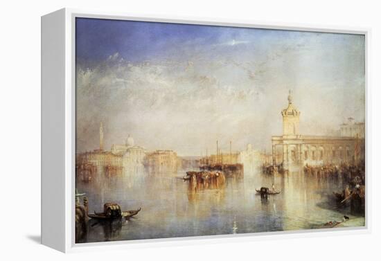 The Dogana, San Giorgio, Citella, from the Steps of the Europa, Venice, 1842-JMW Turner-Framed Stretched Canvas