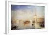 The Dogana, San Giorgio, Citella, from the Steps of the Europa, Venice, 1842-JMW Turner-Framed Giclee Print