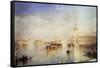 The Dogana, San Giorgio, Citella, from the Steps of the Europa, Venice, 1842-JMW Turner-Framed Stretched Canvas